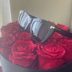 Feroce Black Sunglasses with Gold Accents